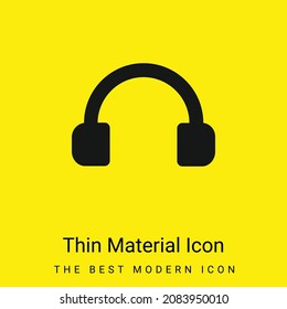 Audio Headset Tool minimal bright yellow material icon