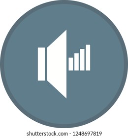Audio high volume Glyph Round Circle Multicolor BG