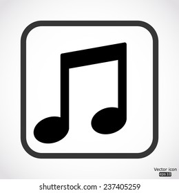 audio icon - black vector illustration