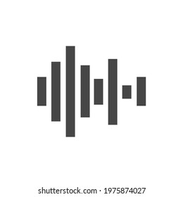 Audio Icon Black and White Vector Graphic