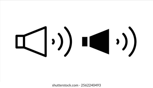 Audio Icon collection in filled and stroke style.