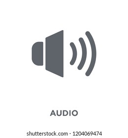 Audio icon. Audio design concept from  collection. Simple element vector illustration on white background.