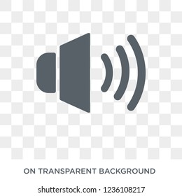 Audio icon. Audio design concept from  collection. Simple element vector illustration on transparent background.