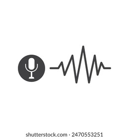 Icono de audio Vector de diseño plano