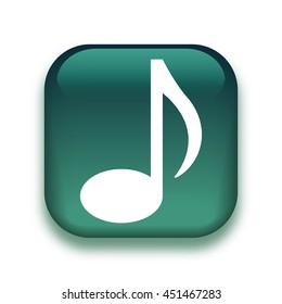 audio icon - glossy vector button