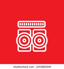Audio icon. Graphic resource template, vector illustration.