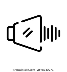 Audio icon illustration in line style. Perfect for website mobile app presentation. Suitable for any user interface and user experience