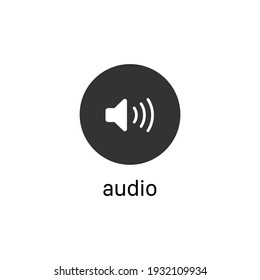 Icono de audio aislado en fondo blanco. Símbolo multimedia moderno, simple, vector, icono para el diseño de sitios web, aplicación móvil, ui. Ilustración vectorial