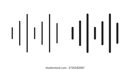 Icono de audio en diseño de línea. Sencillo Vector de iconos