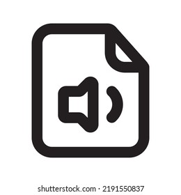 Audio Icon with Outline Style