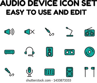 audio icon set for commercial use