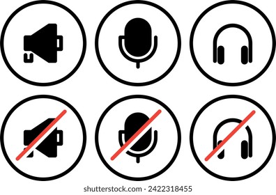 audio icon set, disable audio icon button