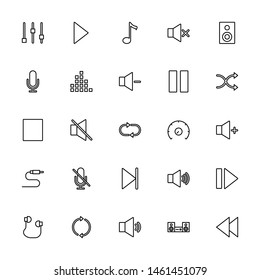 Audio Icon Set Outline 64 px