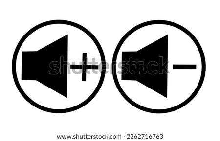 audio icon set. volume up icon and volume down icon	