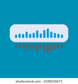 Audiosymbol. Unterschrift für mobiles Konzept und Webdesign. Vektorgrafik