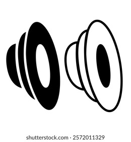 audio icon, simple flat style, logo sign symbol vector illustration pictogram, isolated on white for mobile app