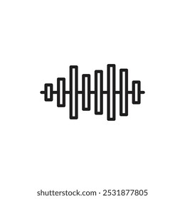 Audio icon Simple thin outline