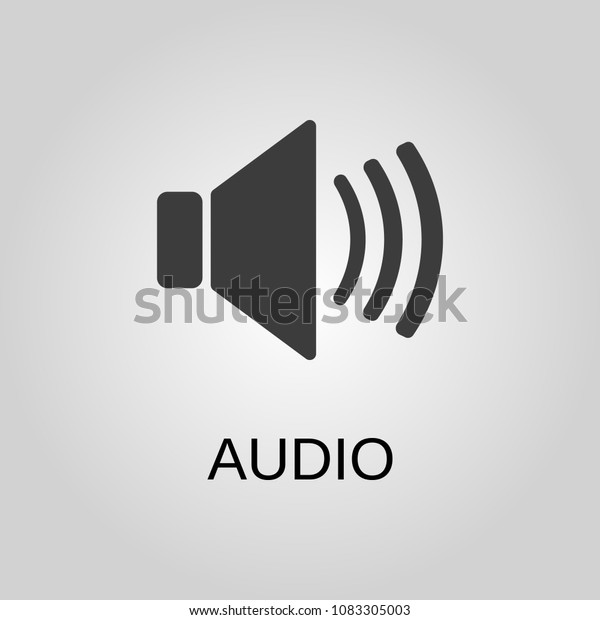 Audio Icon Audio Symbol Flat Design Stock Vector Royalty Free 1083305003