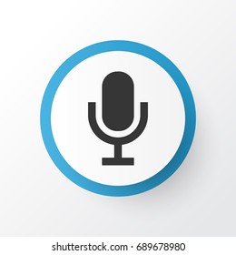 Audio Icon Symbol. Premium Quality Isolated Mike Element In Trendy Style.