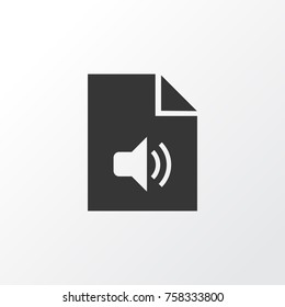 Audio Icon Symbol. Premium Quality Isolated Data Element In Trendy Style.