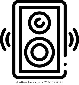 audio icon. Thin Linear Style Design Isolated On White Background