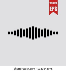 Audio  icon in trendy isolated on grey background.Vector illustration.