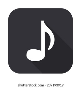 audio icon - vector illustration with long shadow 