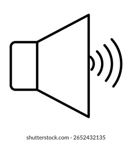 Ilustração vetorial do ícone de áudio. Modelo de design de ícone de volume de som