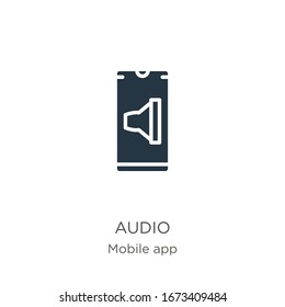 Audio icon vector. Trendy flat audio icon from mobile app collection isolated on white background. Vector illustration can be used for web and mobile graphic design, logo, eps10