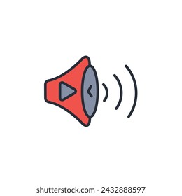 audio icon. vector.Editable stroke.linear style sign for use web design,logo.Symbol illustration.