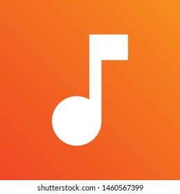 Audio icon for web, music note icon for mobile apps