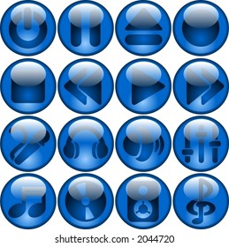 audio icons (marbles series) blue