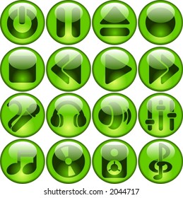 audio icons (marbles series) green