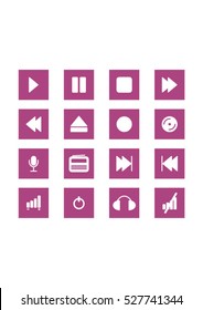 Audio icons, pictograms
