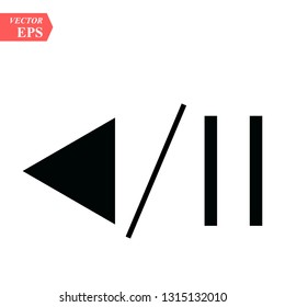 Audio icons. Play and pause buttons. Vector illustration.