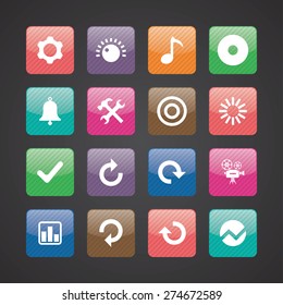 audio icons universal set for web and mobile 