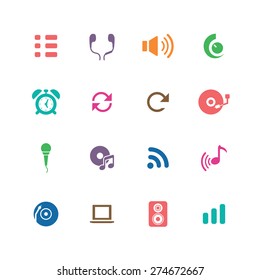 audio icons universal set for web and mobile
