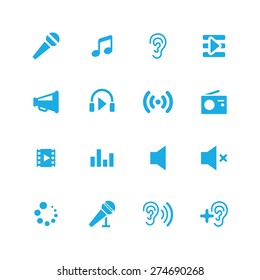 audio icons universal set for web and mobile