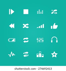 audio icons universal set for web and mobile 