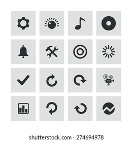 audio icons universal set for web and mobile 