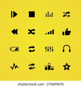 audio icons universal set for web and mobile
