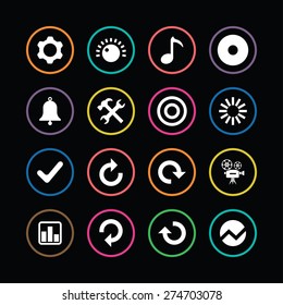 audio icons universal set for web and mobile