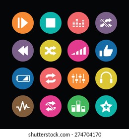 audio icons universal set for web and mobile