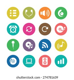 audio icons universal set for web and mobile
