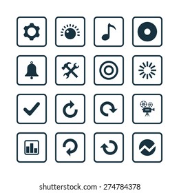 audio icons universal set for web and mobile