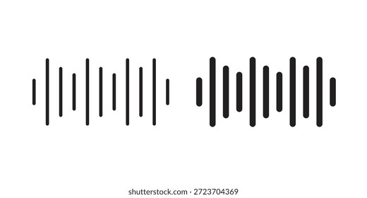 Audio icons vector collection for web designs. flat icons