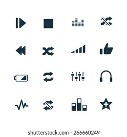 audio Icons Vector set