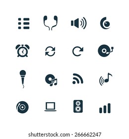 audio Icons Vector set
