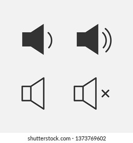 Audio Icon.Speaker or Volume Illustration As A Simple Vector Sign & Trendy Symbol for Design and Websites, Presentation or Mobile Application.