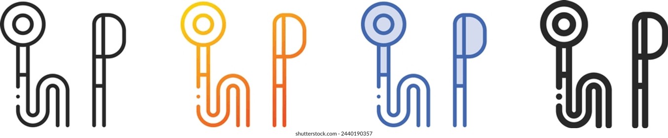 audio icon.Thin Linear, Gradient, Blue Stroke and bold Style Design Isolated On White Background